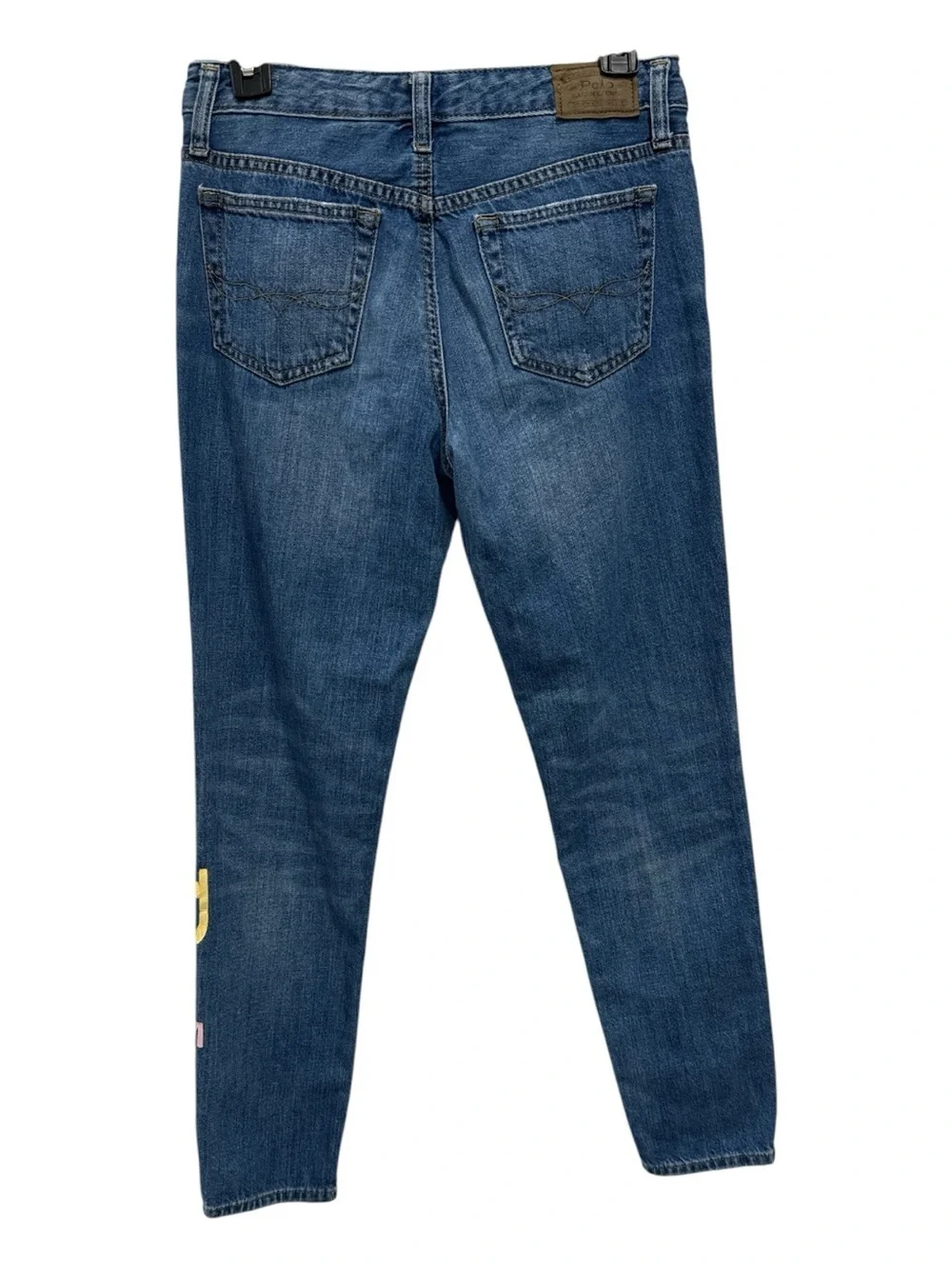 Polo Ralph Lauren Jeans Girl's 16 Astor Slim Boyfriend Blue Denim Pants Logo